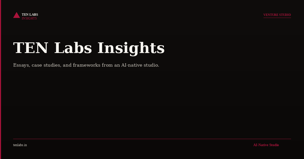 TEN Labs — Next-Gen Venture Studio | Pune, India